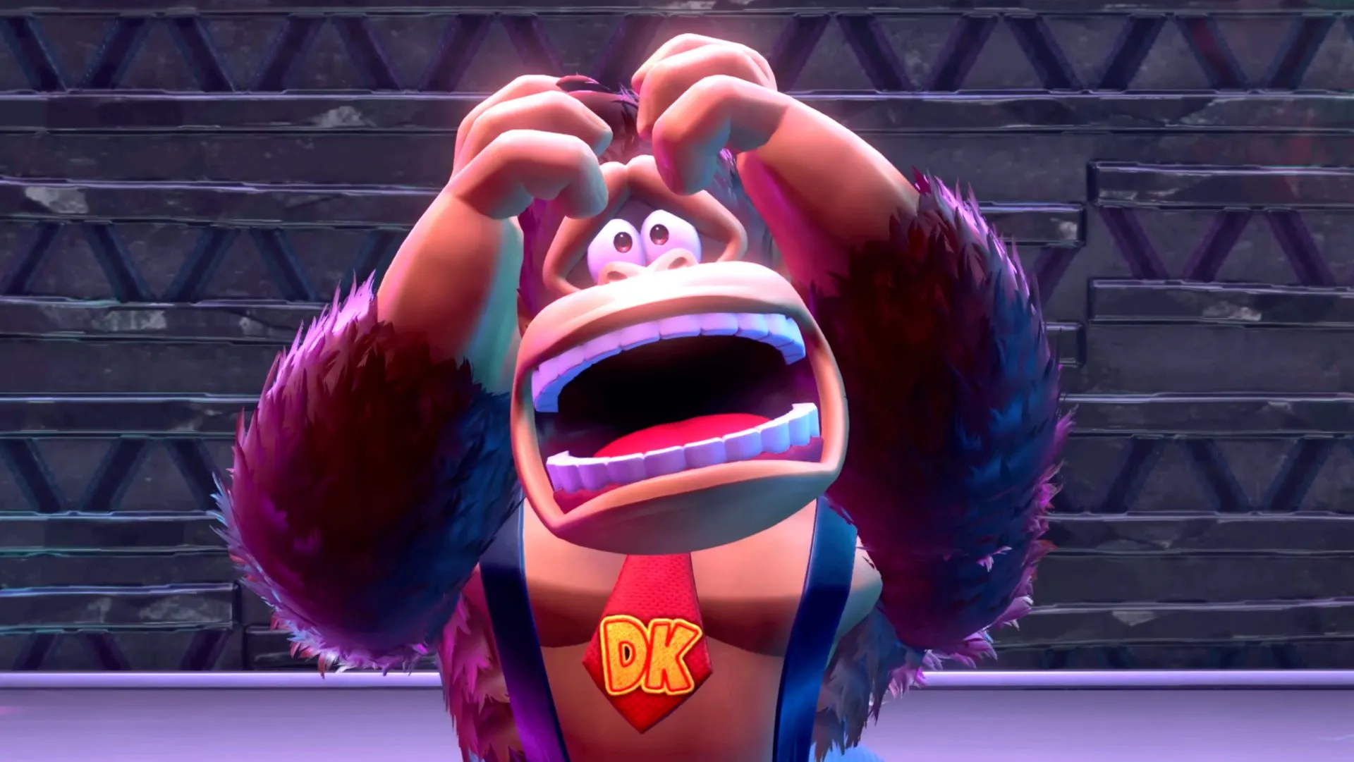 Ảnh chụp màn hình game Donkey Kong Bananza trên Nintendo Switch 2 với đồ họa sắc nét.