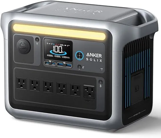 Anker Solix C1000 với thiết kế tối giản, đặt trên nền trắng