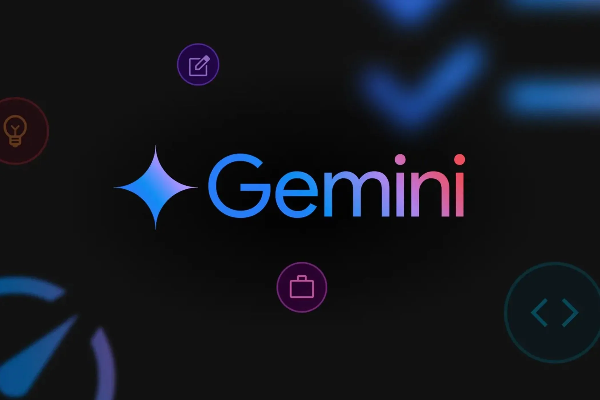 Biểu tượng Google Gemini trên nền đen
