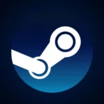 Biểu tượng Steam màu trắng trên nền xanh đen, đại diện cho nền tảng game lớn nơi Garden of Witches sẽ ra mắt Early Access.