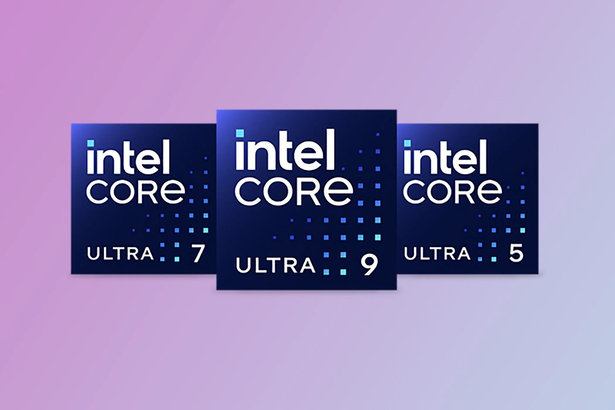 Các bộ vi xử lý Intel Core Ultra 5, Ultra 7 và Ultra 9, đại diện cho đối thủ cạnh tranh của AMD trong phân khúc chip tích hợp.