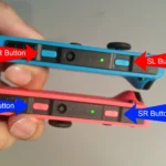 Cận cảnh nút SL và SR trên Joy-Con của Nintendo Switch