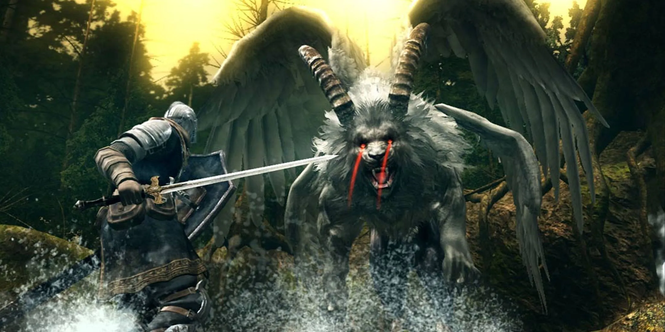 Cảnh chiến đấu kịch tính với boss trùm trong game Dark Souls, minh họa tình huống cần phân tích lại gameplay.