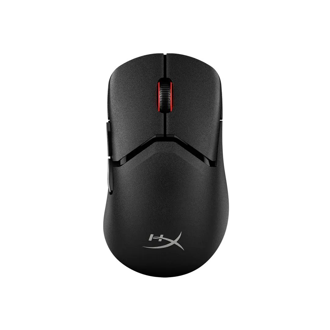 Chuột gaming không dây HyperX Pulsefire Saga Pro màu đen, hiển thị tổng thể thiết kế
