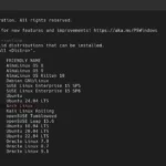 Danh sách các bản phân phối Linux có sẵn trong Windows Subsystem for Linux (WSL), với Arch Linux được đánh dấu nổi bật.