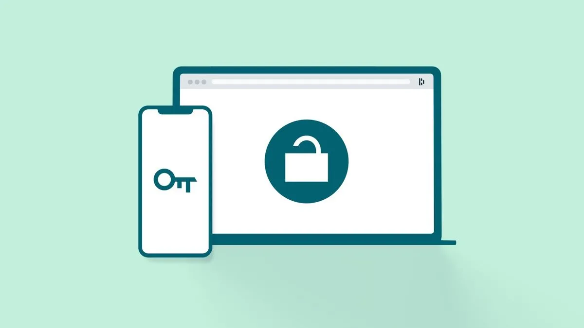 Đồ họa thể hiện Dashlane hoạt động trên máy tính và điện thoại, nhấn mạnh tính năng quản lý mật khẩu kèm VPN