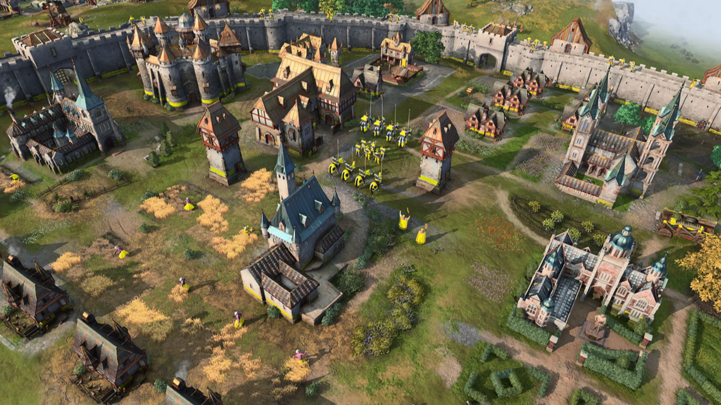 Giao diện trong game Age of Empires IV, một trong số ít game RTS thành công trên console.