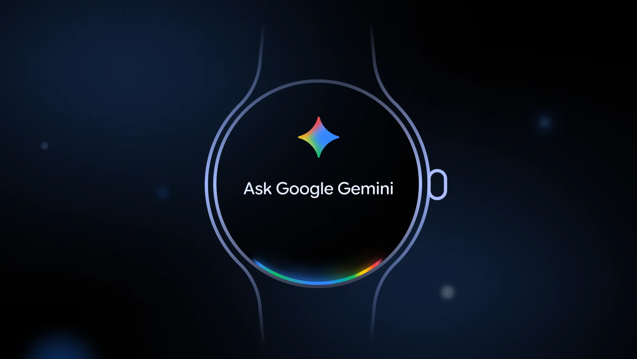 Giao diện trực quan của Gemini trên đồng hồ thông minh Wear OS, thể hiện khả năng tương tác AI mới.