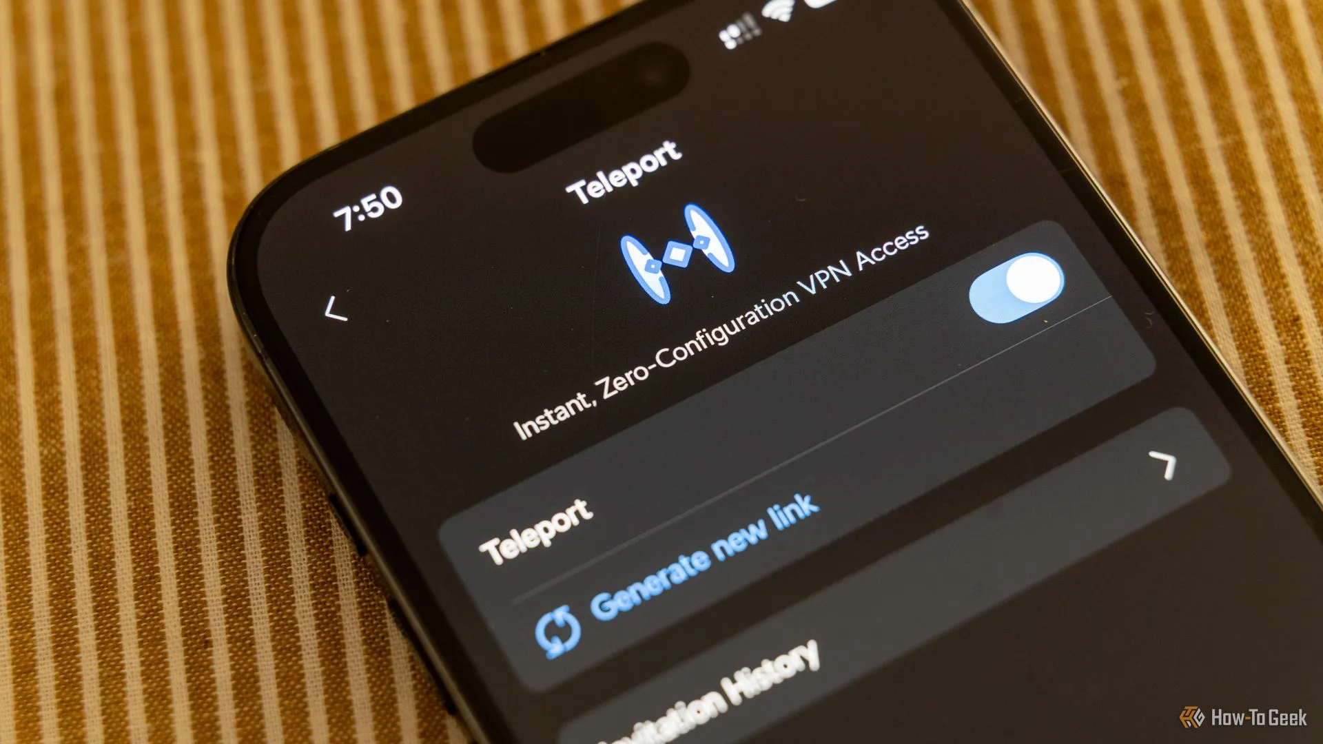Giao diện ứng dụng WiFiman của Unifi với nút Teleport nổi bật