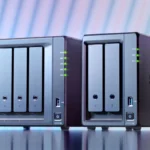 Hệ thống lưu trữ mạng NAS Synology với các khay ổ đĩa, minh họa cho tin tức tăng giá sản phẩm.