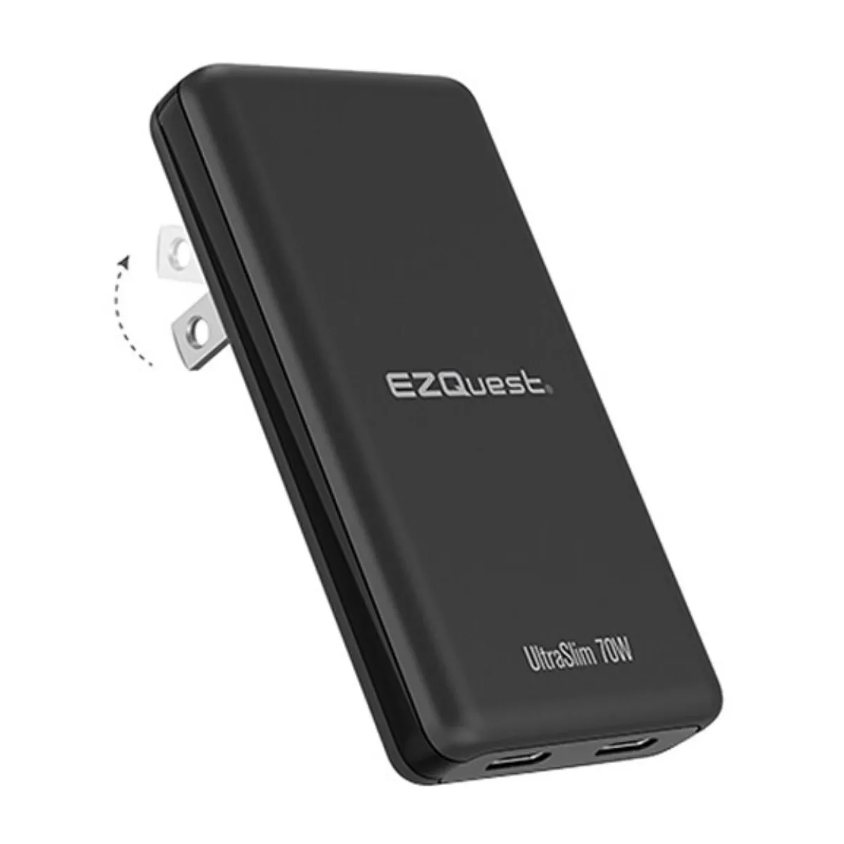 Hình ảnh củ sạc EZQuest UltraSlim 70W GaN II màu đen trắng