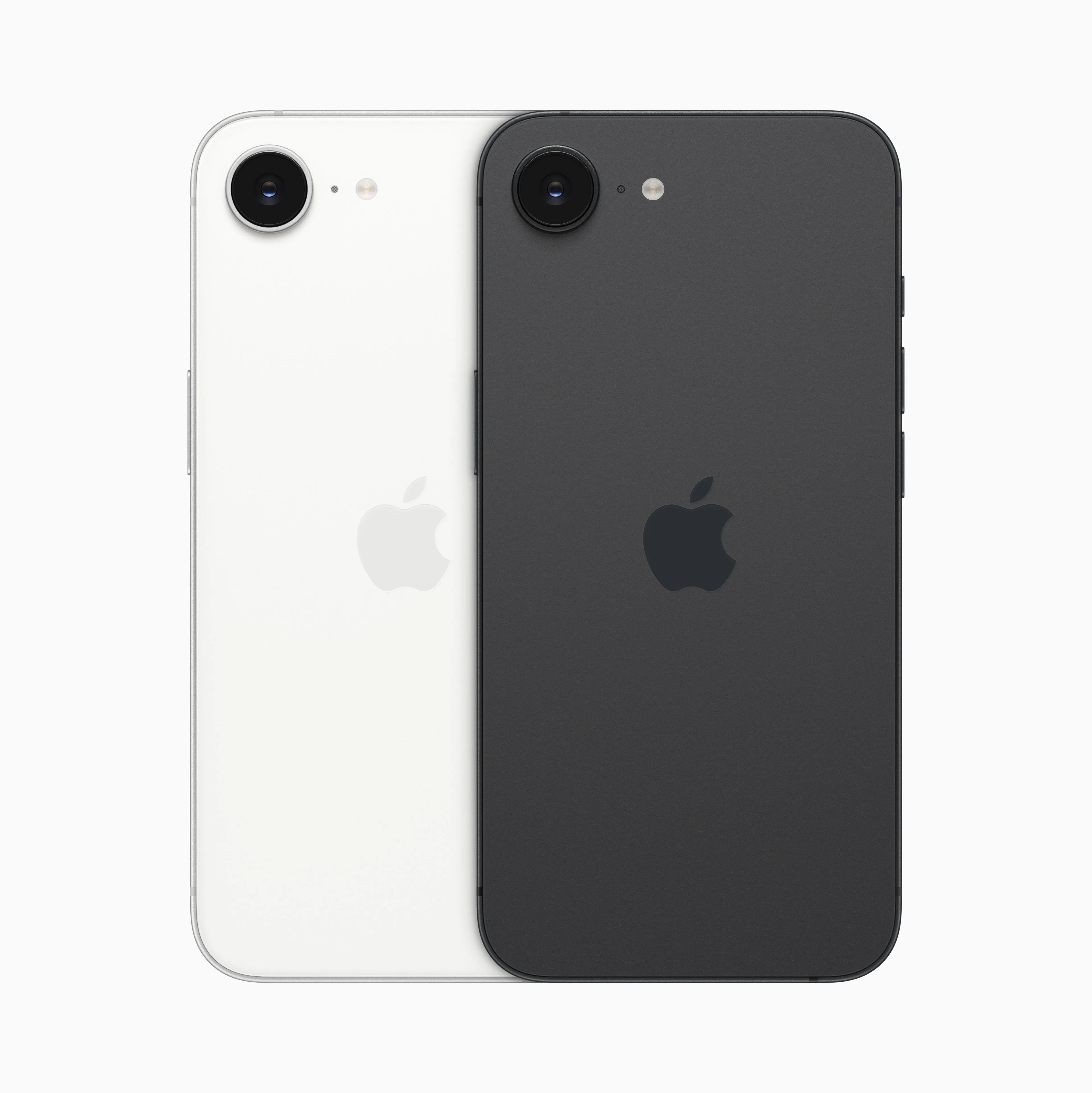 Hình ảnh mặt trước và mặt sau các phiên bản màu sắc của iPhone 16e mới ra mắt