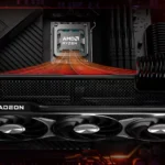 Hình ảnh minh họa card đồ họa AMD RX 9070 Series với thiết kế hiện đại, thuộc dòng GPU RX 9000 mới hỗ trợ FSR 4.