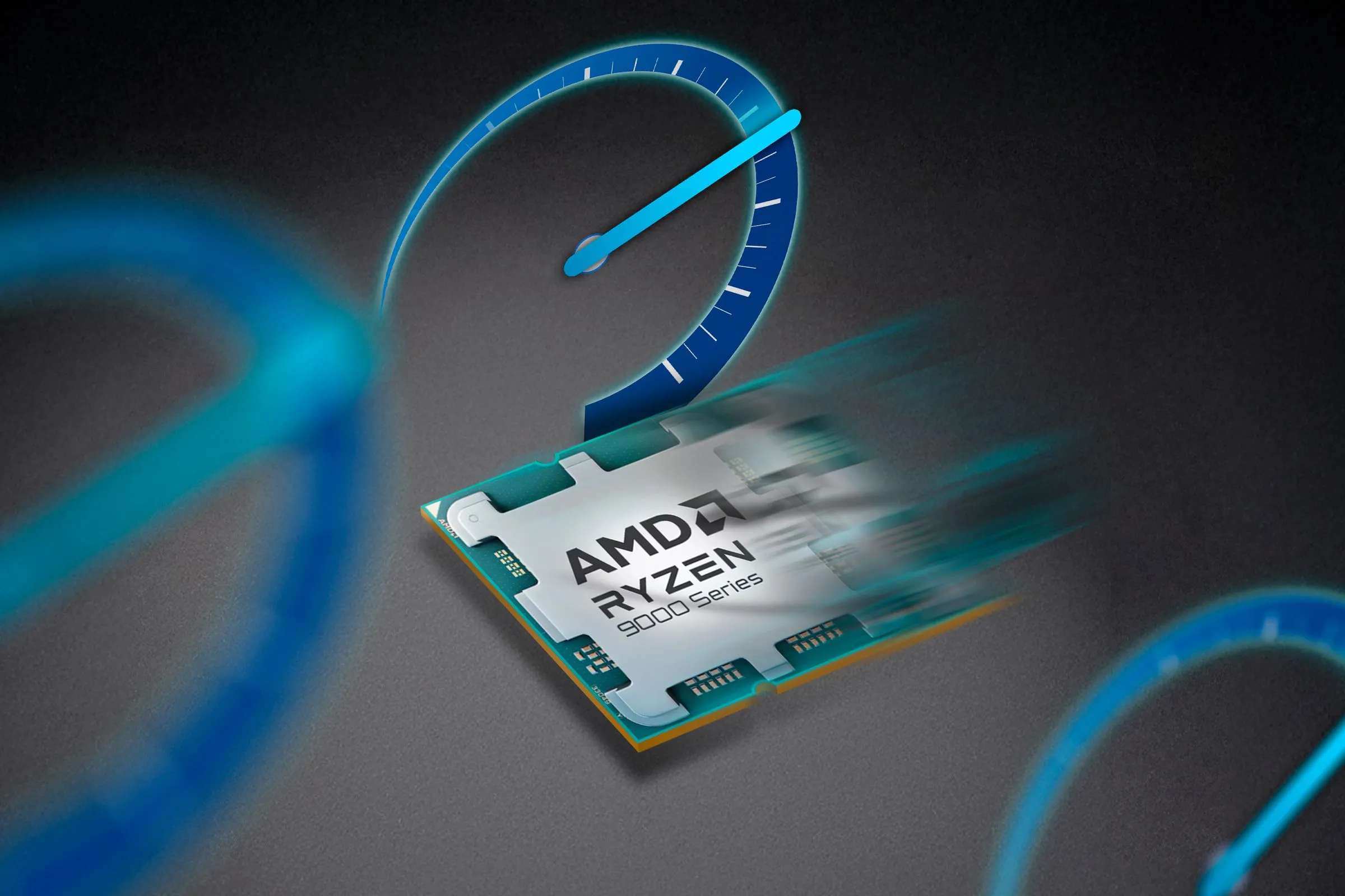 Hình ảnh minh họa CPU đang hoạt động với tốc độ cao, biểu thị khả năng xử lý nhanh chóng.