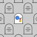Hình ảnh minh họa mộ bia tượng trưng cho sự kết thúc của Google Assistant trên các thiết bị, mở đường cho Gemini.