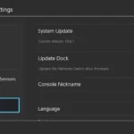 Kiểm tra phiên bản hệ thống Nintendo Switch trong cài đặt cập nhật