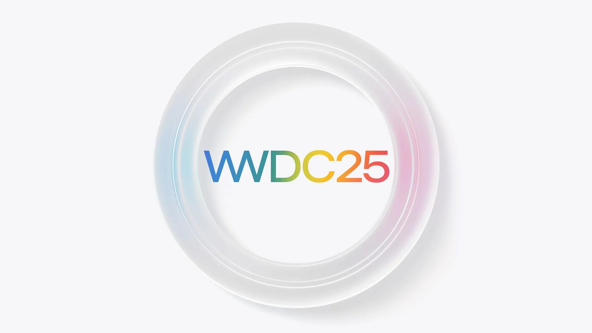 Logo WWDC25 của Apple trên nền trắng, biểu tượng hội nghị các nhà phát triển toàn cầu
