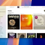 Màn hình Apple Music trên macOS Sequoia hiển thị giao diện và các đề xuất nhạc.