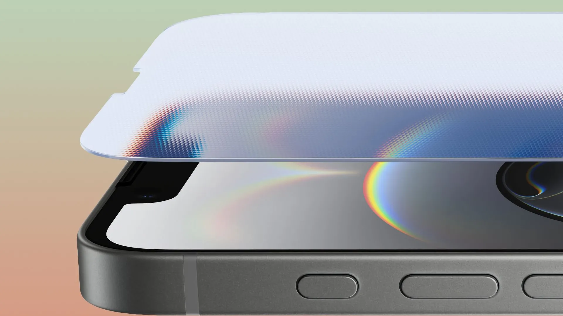 Màn hình iPhone với công nghệ Ceramic Shield tăng cường độ bền bỉ.