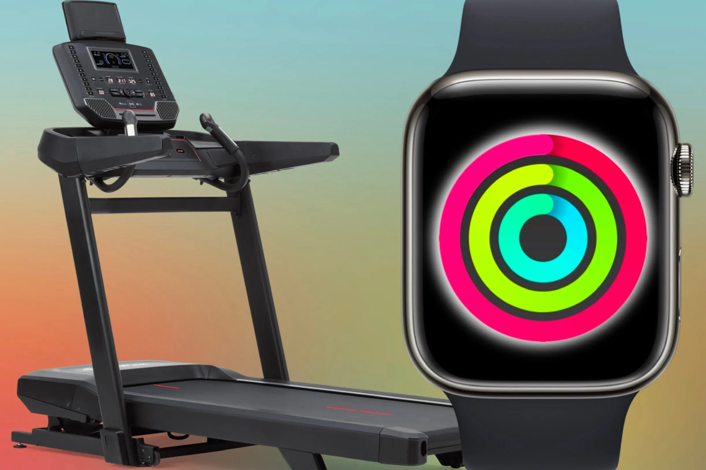 Máy chạy bộ hiện đại được tích hợp Apple Watch, tối ưu cho việc tập luyện tại nhà