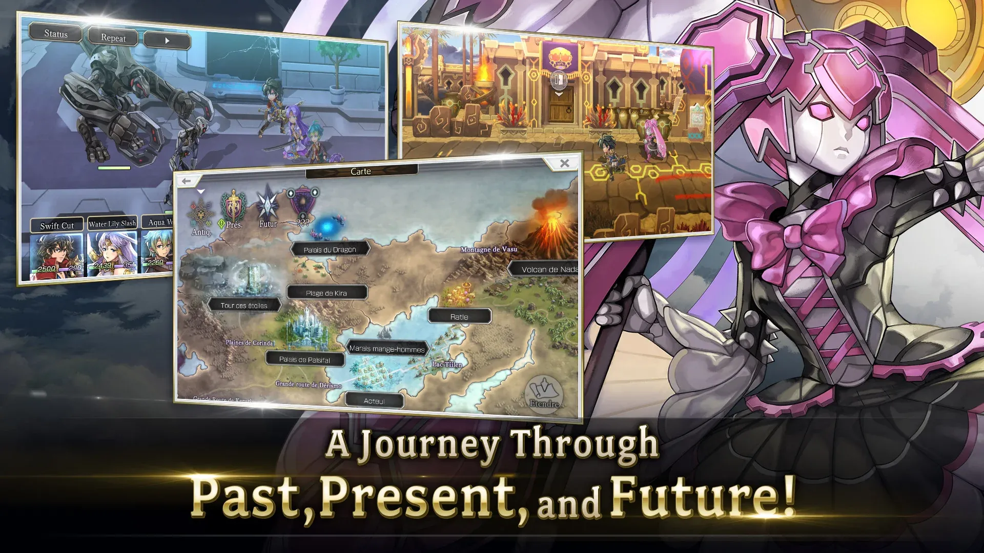 Nhóm nhân vật trong Another Eden sẵn sàng cho cuộc phiêu lưu xuyên thời gian