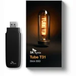 Ổ cứng di động SK Hynix Tube T31 1TB màu trắng nổi bật trên nền