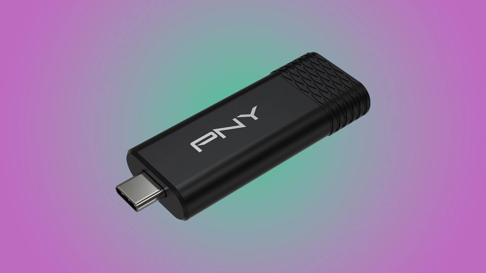 Ổ đĩa flash USB-C tốc độ cao của PNY với thiết kế nhỏ gọn.