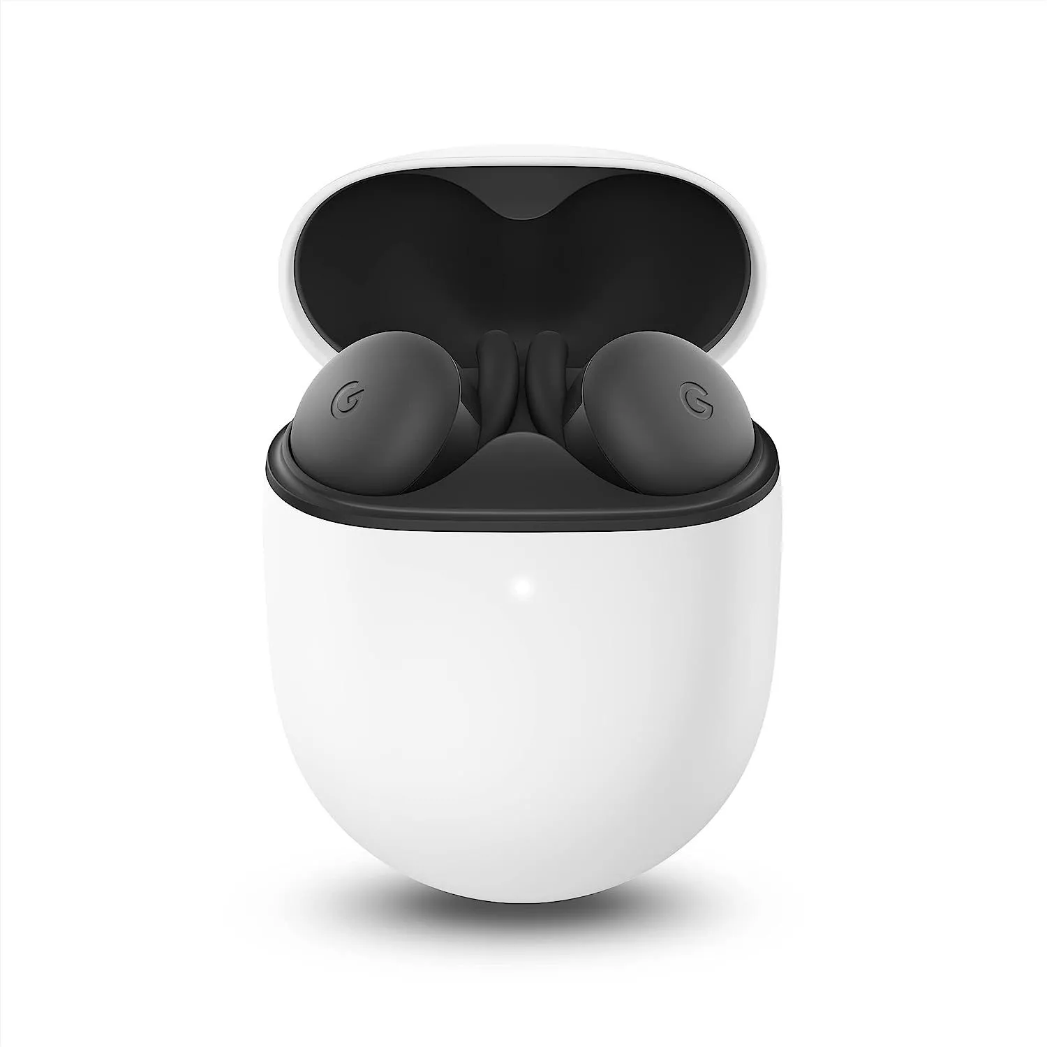 Tai nghe Google Pixel Buds A-Series màu trắng nổi bật trên nền đen