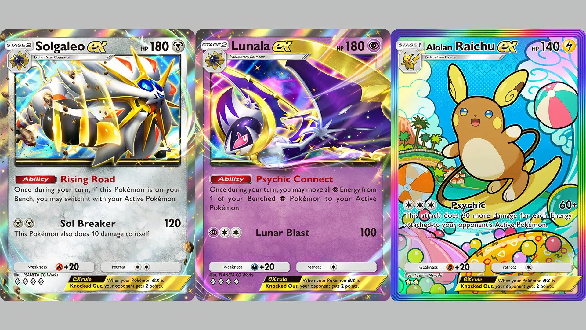 Thẻ bài Alolan Raichu EX và Lillie Immersive trong bản mở rộng Pokémon TCG Pocket Celestial Guardians
