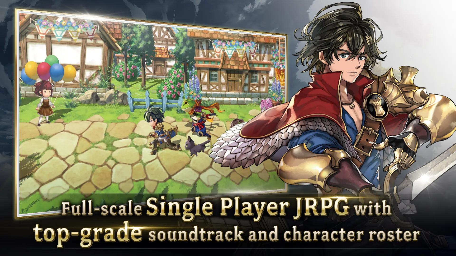 Thế giới cổ đại trong Another Eden, minh họa bối cảnh du hành thời gian của game