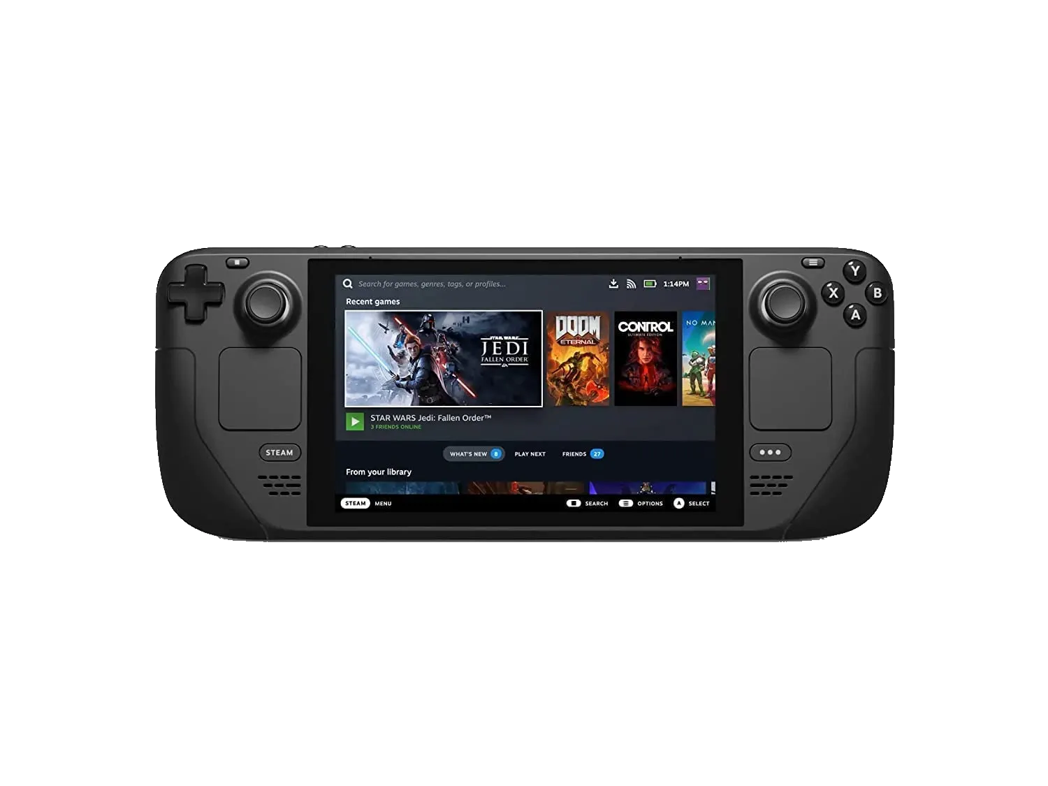 Thiết bị chơi game cầm tay Steam Deck với thiết kế công thái học