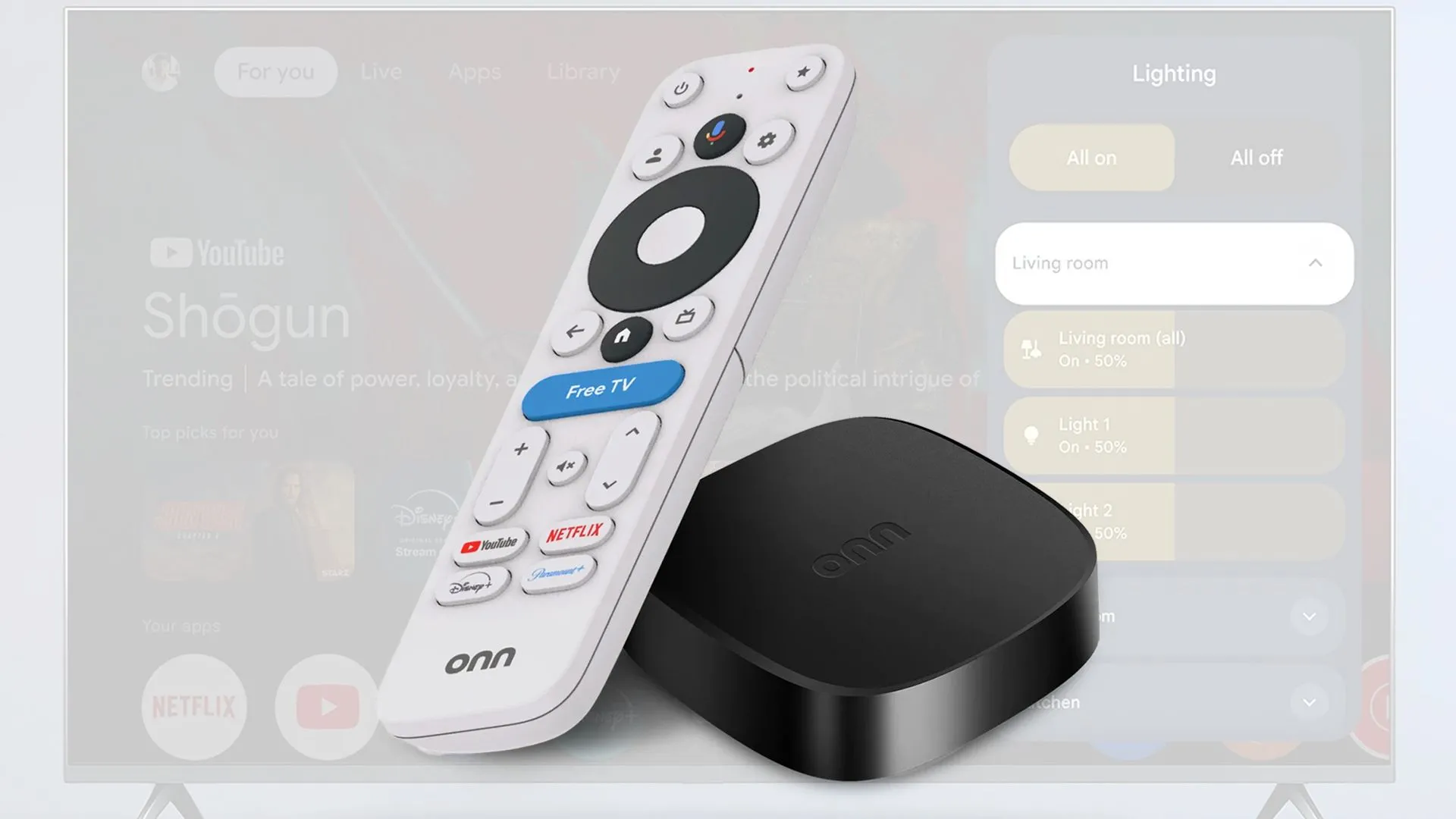 Thiết bị truyền phát Onn 4K Plus Google TV