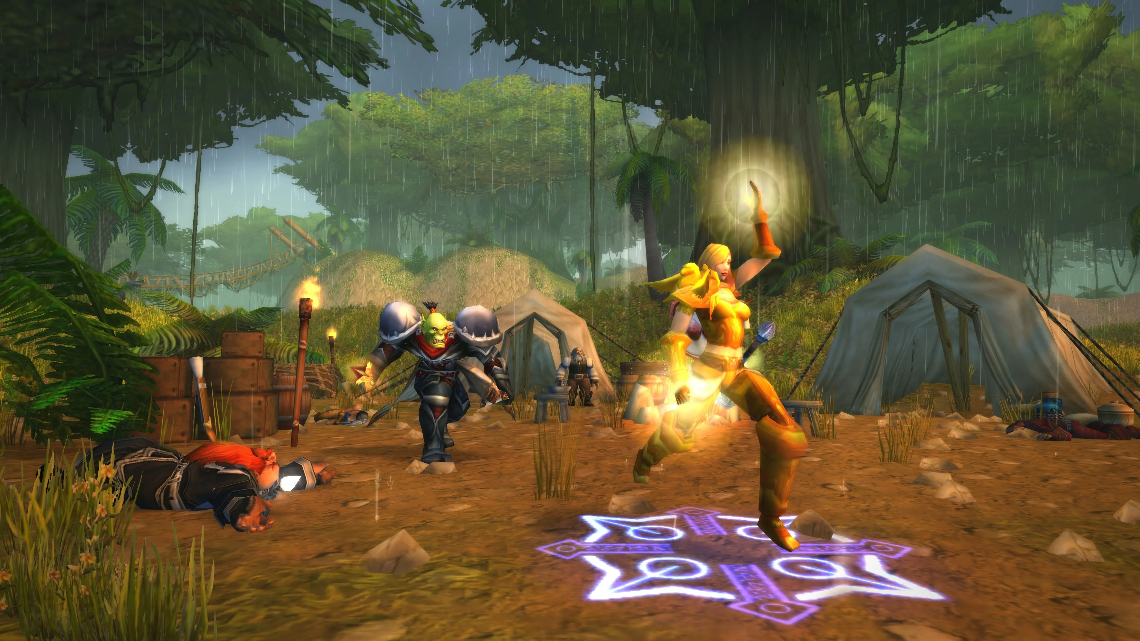Trận chiến PvP thế giới diễn ra tại thung lượnG Stranglethorn trong World of Warcraft, minh họa cho các máy chủ PvP.