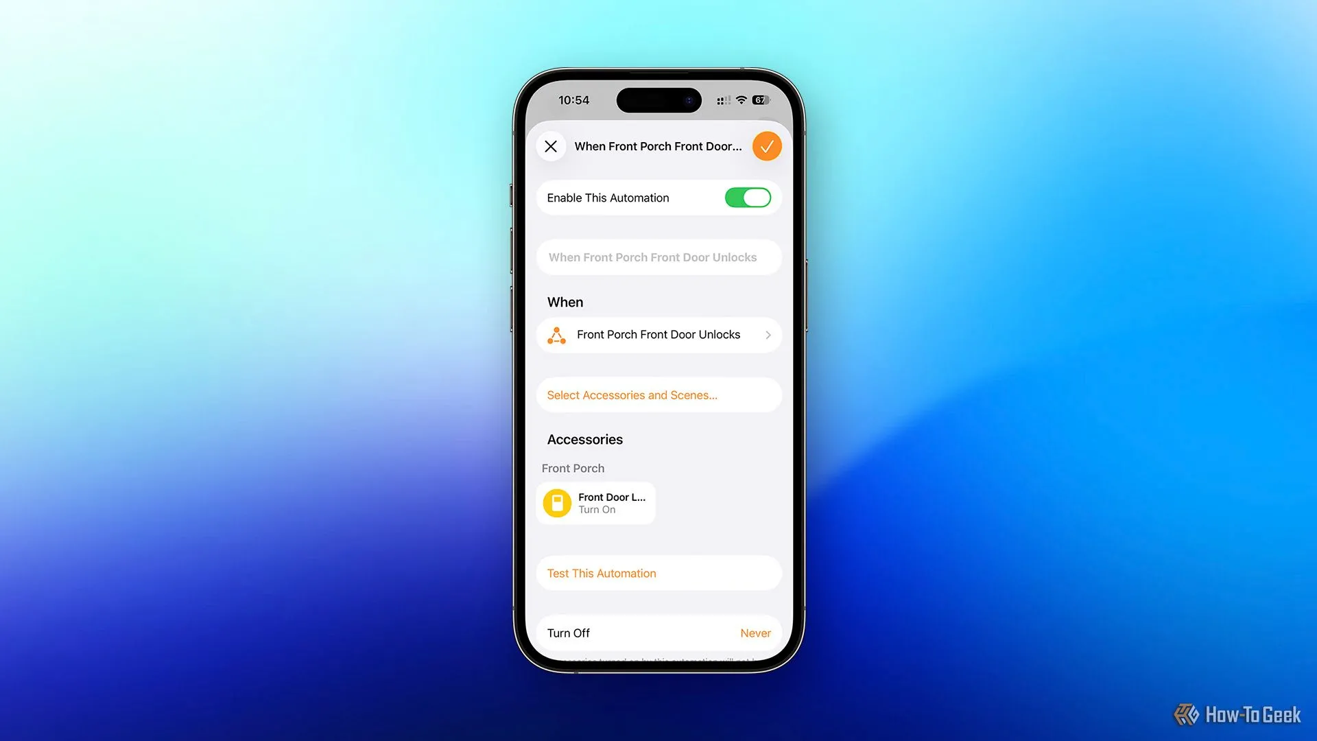 Tự động hóa HomeKit: Bật công tắc ảo khi cửa được mở khóa