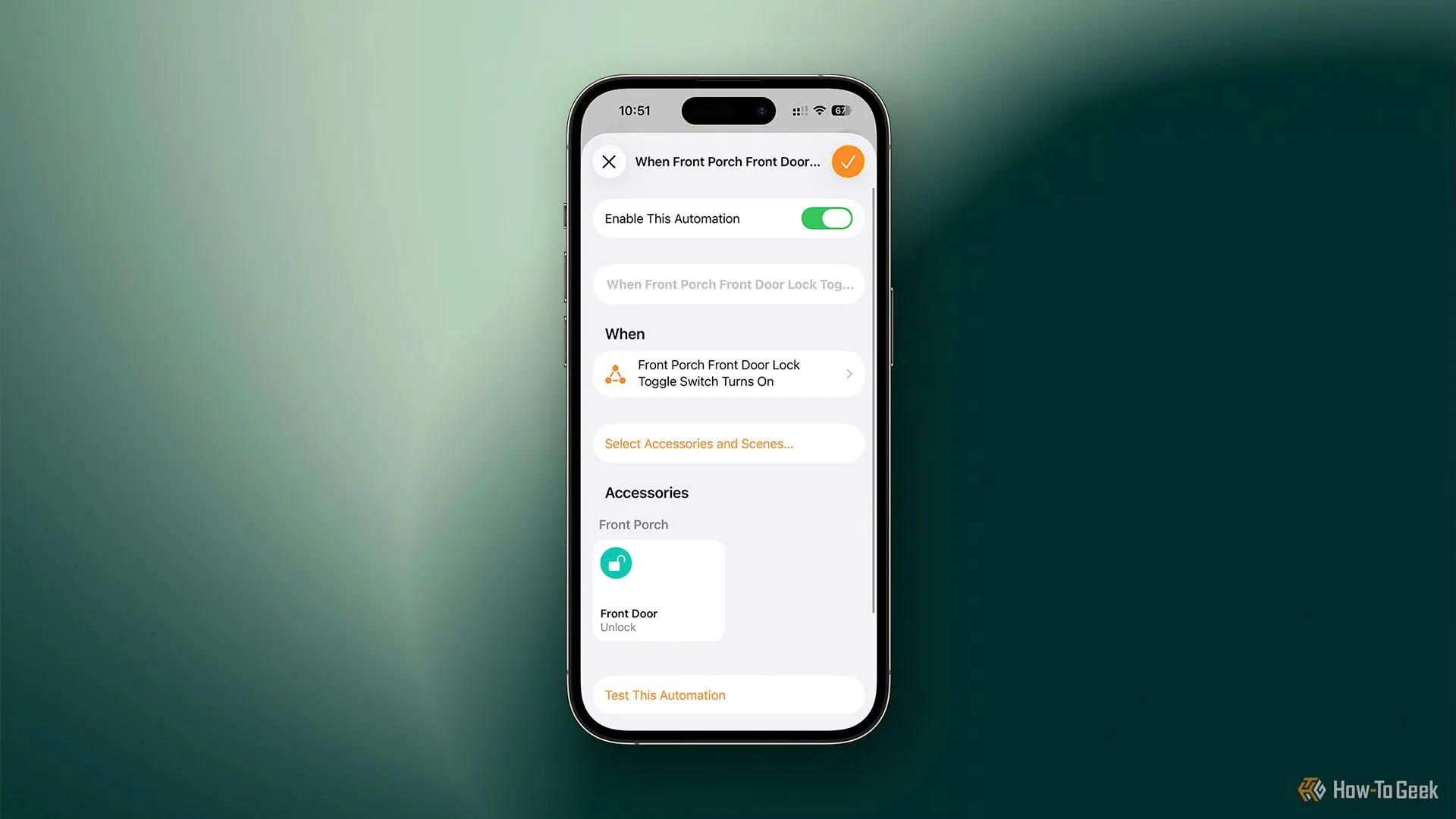 Tự động hóa HomeKit: Mở khóa cửa khi công tắc ảo được bật