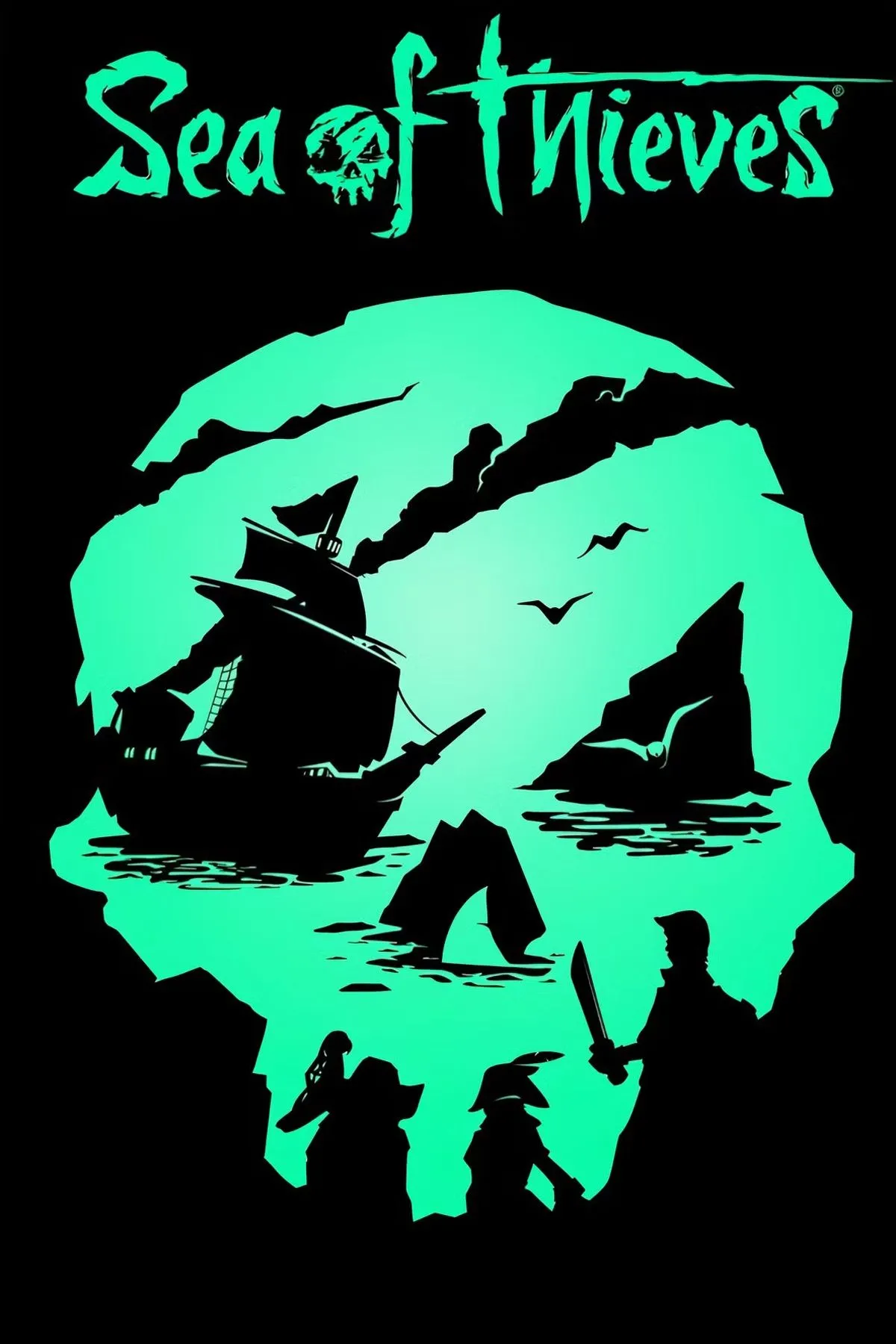 Ảnh bìa game Sea of Thieves với con tàu cướp biển và biển cả bao la, mời gọi khám phá thế giới mở