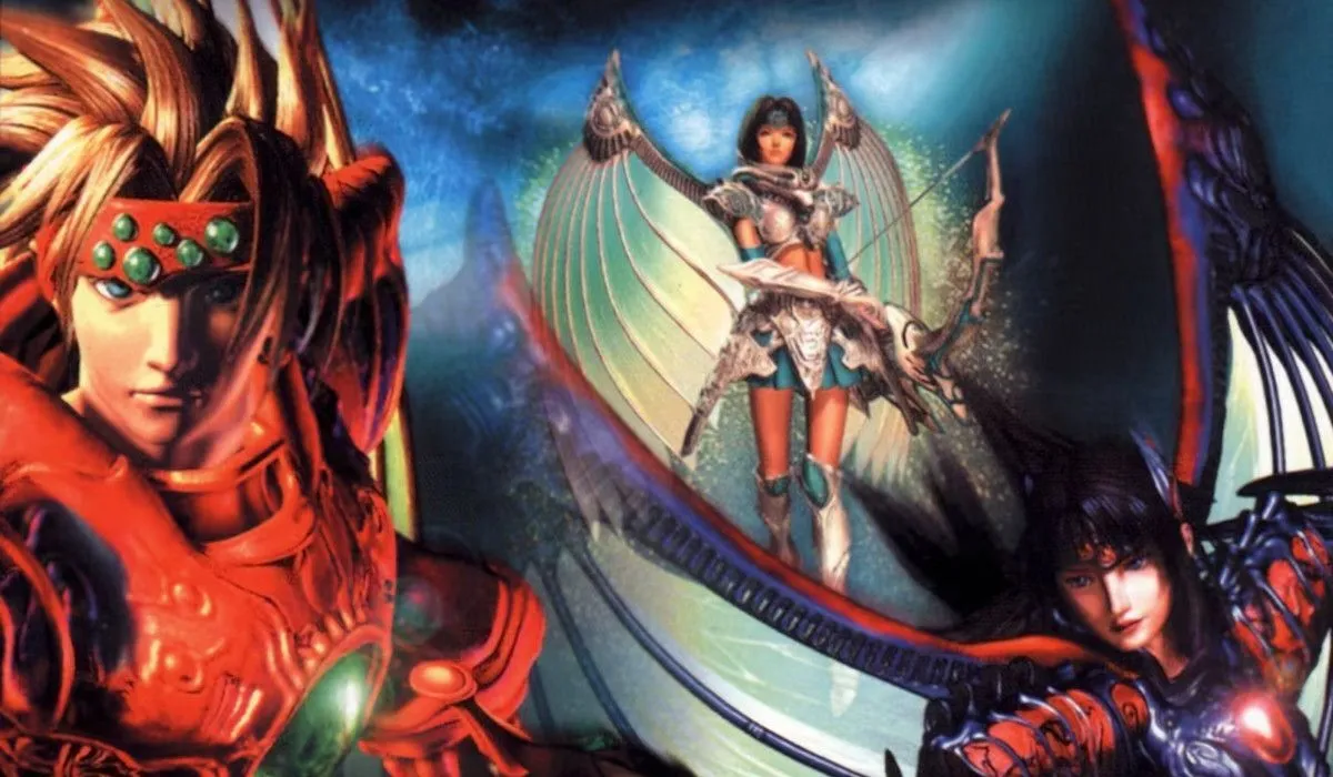 Ảnh bìa game The Legend of Dragoon với các nhân vật chính.