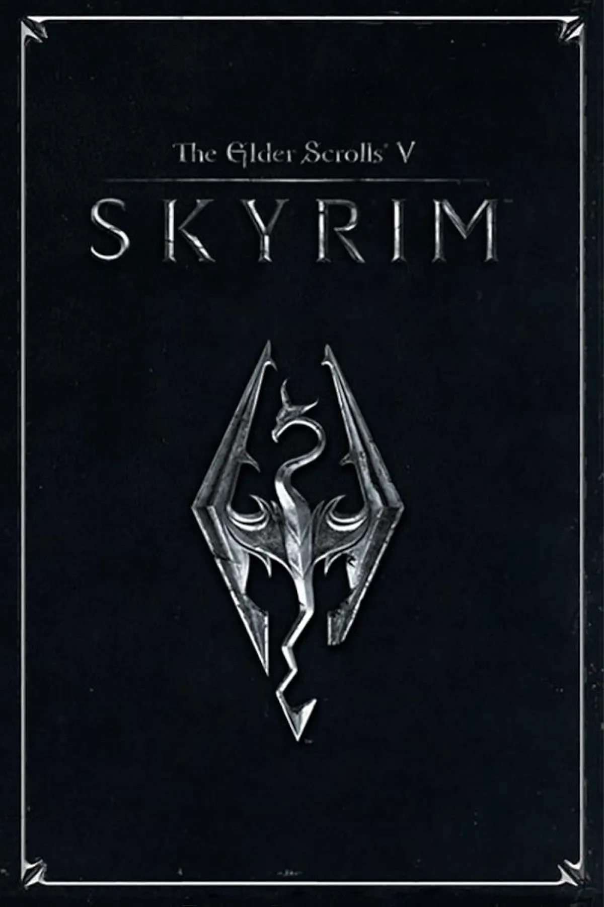 Ảnh bìa trang tag game Skyrim với logo và tiêu đề