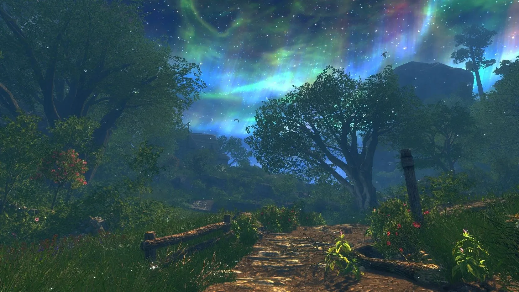 Ảnh chụp màn hình quảng bá từ Enderal: Forgotten Stories, hiển thị phong cảnh hùng vĩ