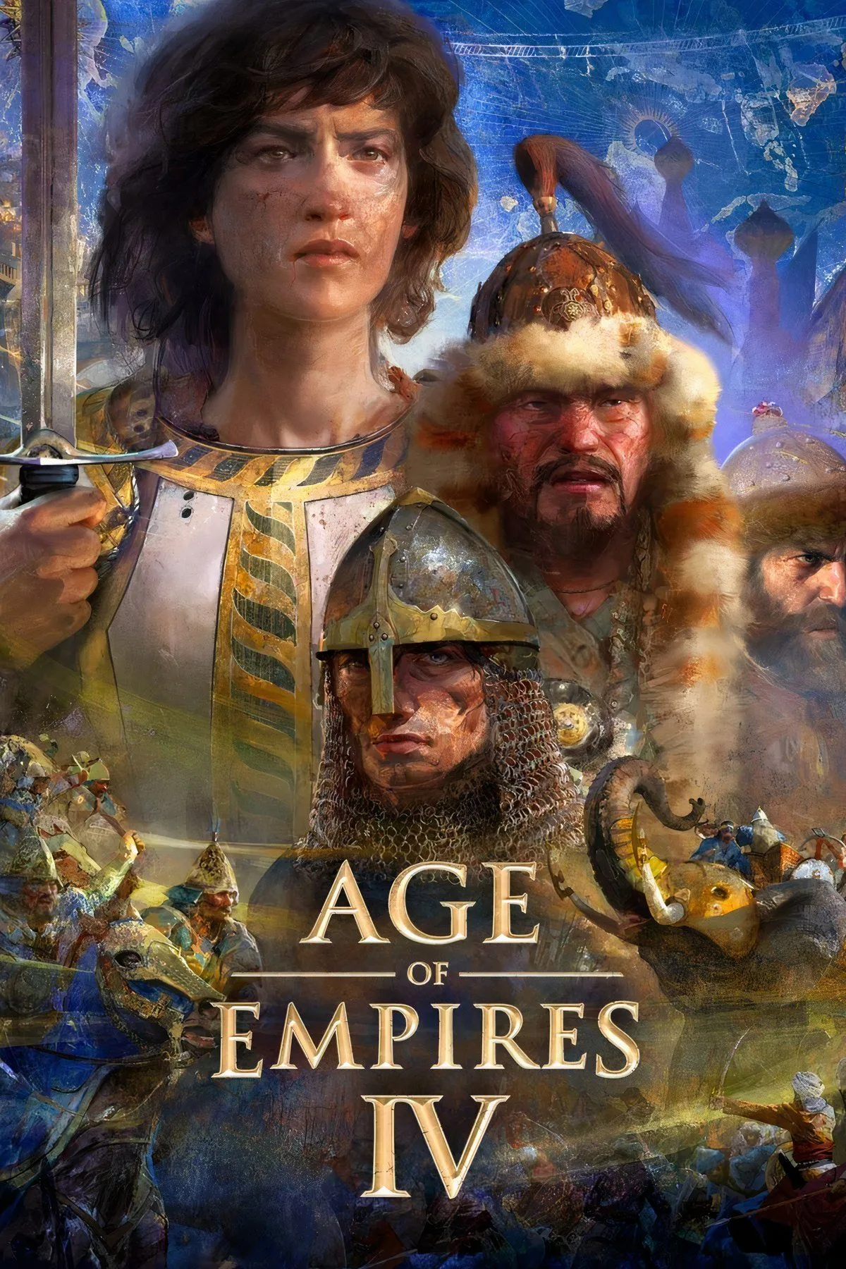 Ảnh tổng hợp các cảnh chơi game chiến thuật Age of Empires 4.