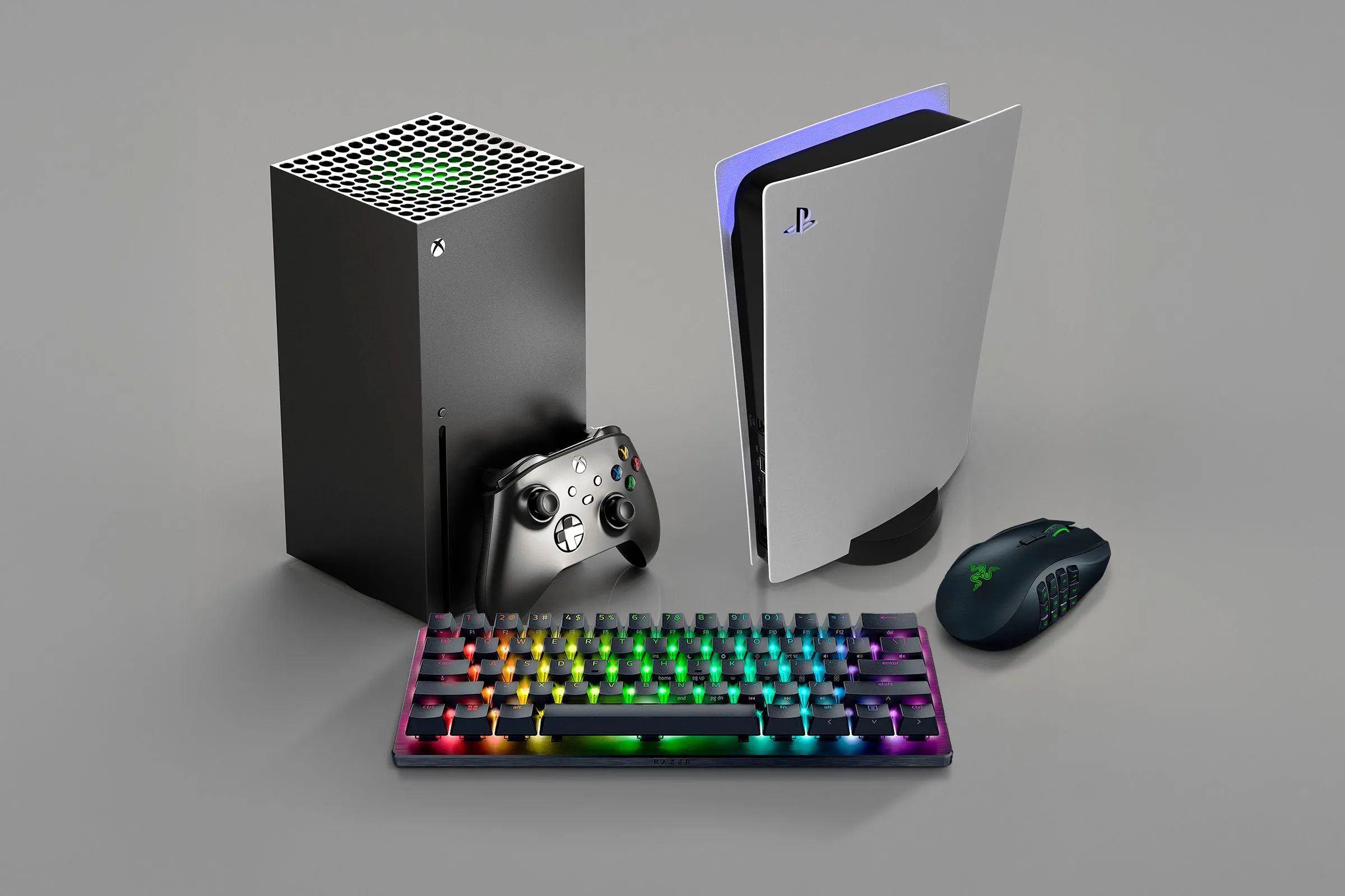 Bàn phím và chuột kết nối với console Xbox để chơi game