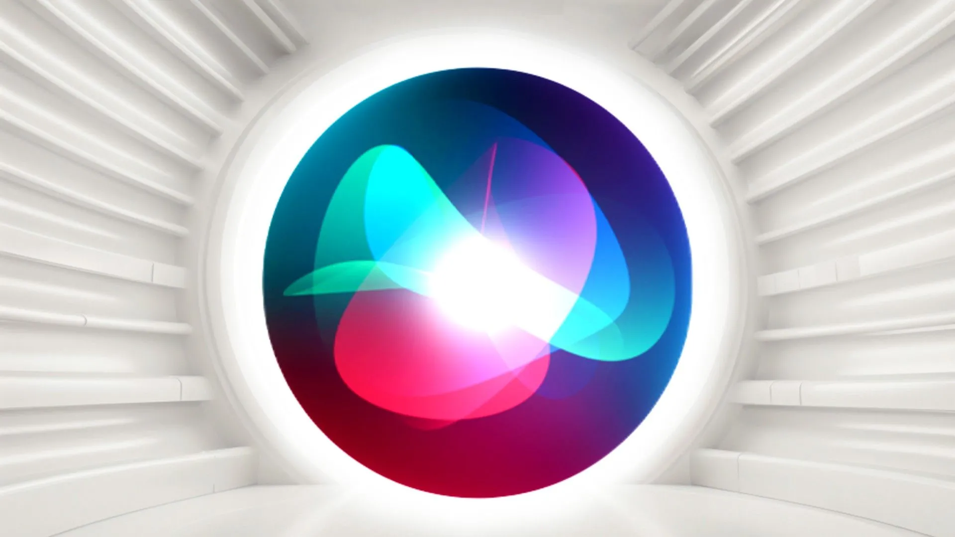 Biểu tượng Apple Siri trên nền trắng