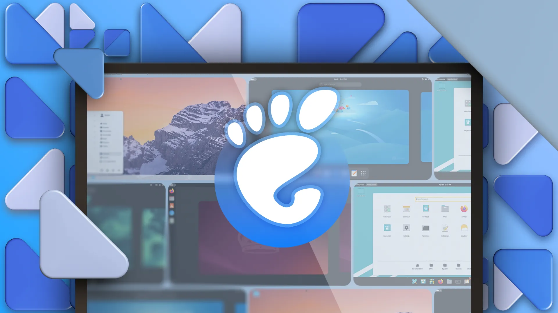 Biểu tượng GNOME cùng các bản phân phối Linux khác, gợi ý môi trường desktop thân thiện với màn hình cảm ứng trên Bazzite