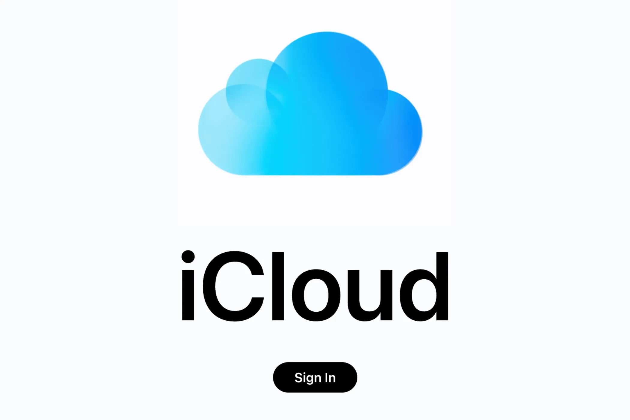 Biểu tượng iCloud trên trang web của Apple