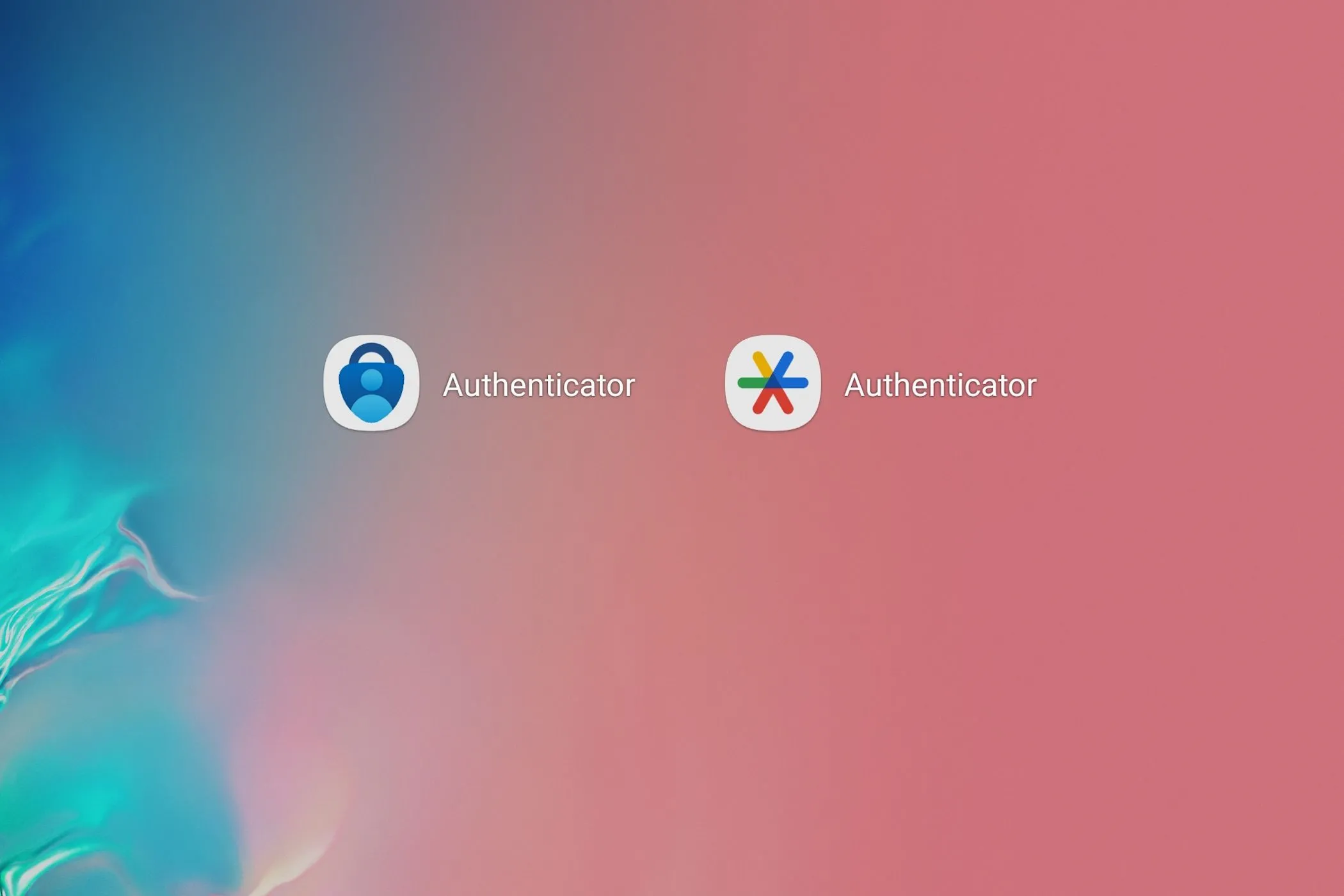 Biểu tượng ứng dụng Microsoft Authenticator và Google Authenticator.
