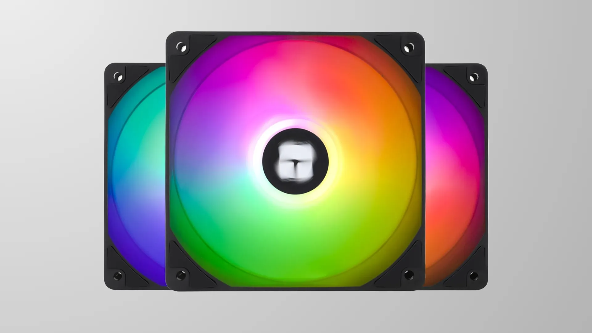 Bộ quạt RGB Thermalright TL-C12C-S X3 trên nền xám.