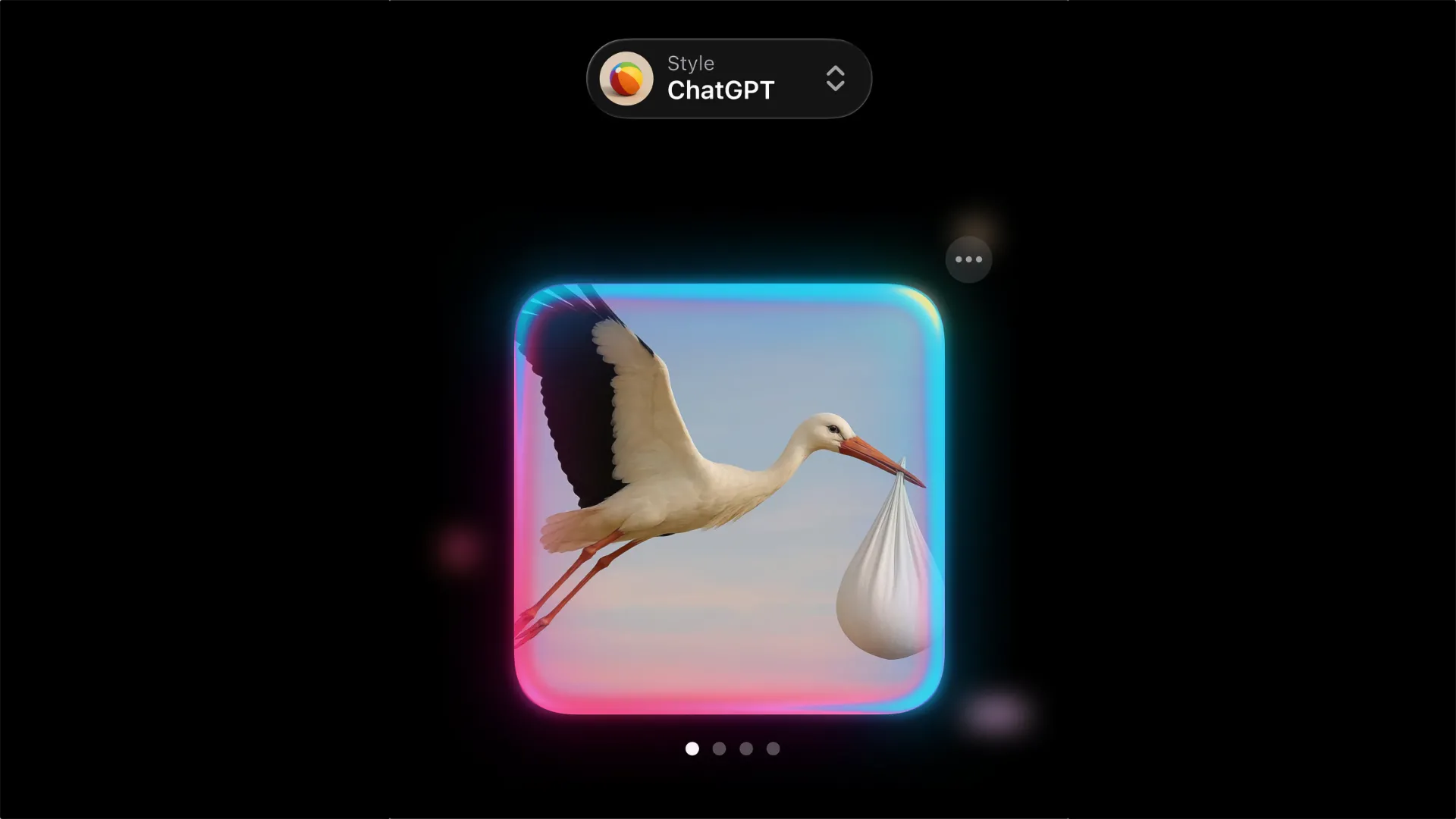 Các phong cách vẽ do ChatGPT hỗ trợ trong Image Playground trên macOS Tahoe, bao gồm hiệu ứng tranh sơn dầu và hoạt hình.