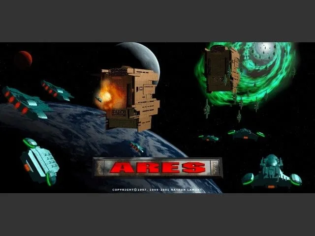 Cảnh chiến thuật không gian từ game Ares cho Mac OS Classic