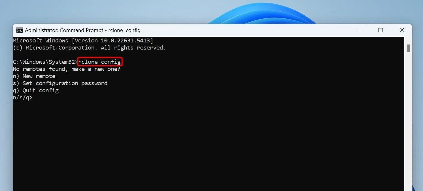 Cấu hình Rclone với Google Drive