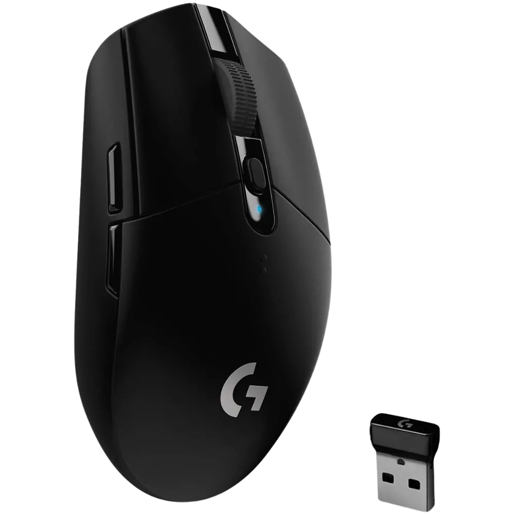 Chuột gaming không dây Logitech G305 LIGHTSPEED màu đen với thiết kế công thái học